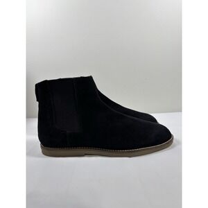 Zara Womens 41 Black Suede Chelsea Boots Slip On‎ Comfort Classic Versatile